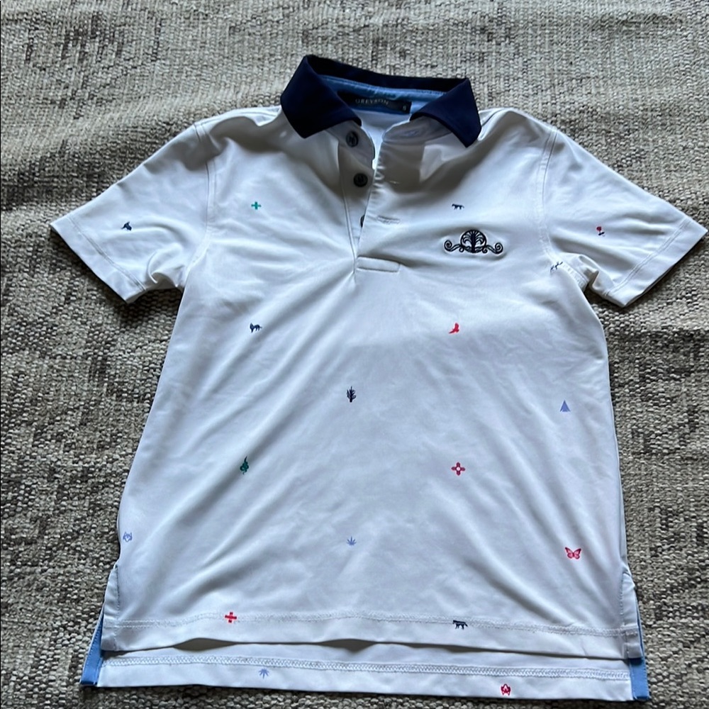White Polo Shirt with Accents